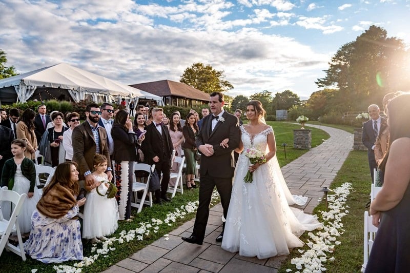 Outdoor wedding ceremony