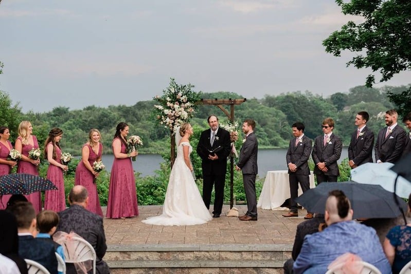 Outdoor wedding ceremony